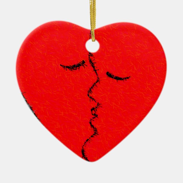 RED HOT KISS KERAMIK ORNAMENT (Vorne)