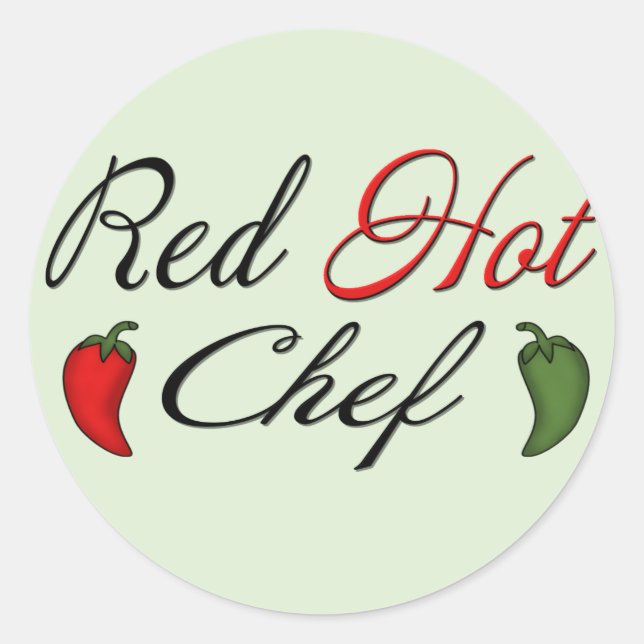 Red Hot Koch Runder Aufkleber (Vorderseite)