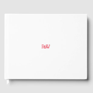 Red Hot Liebe Typografy Wedding Guest Book Gästebuch