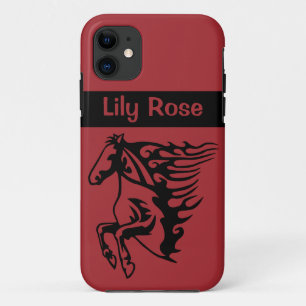 Red Hot Metallic Pony Horse Bronco Case-Mate iPhone Hülle