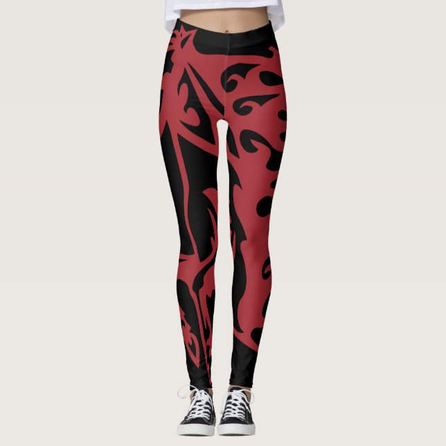 Red Hot Metallic Pony Pferthallion Steed Leggings (Vorderseite)