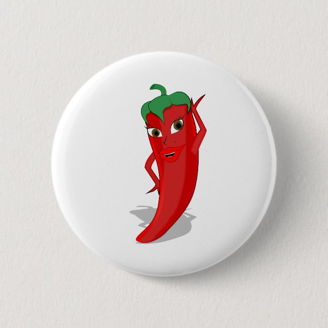 Red Hot Pepper Diva Button (Vorderseite)