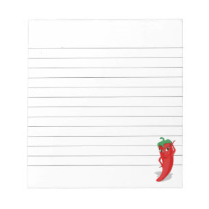 Red Hot Pepper Diva Lined Notizblock