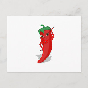 Red Hot Pepper Diva Postkarte