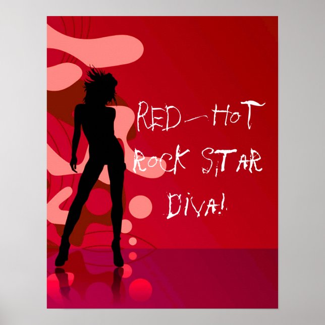 Red Hot Rock Star Diva Poster (Vorne)