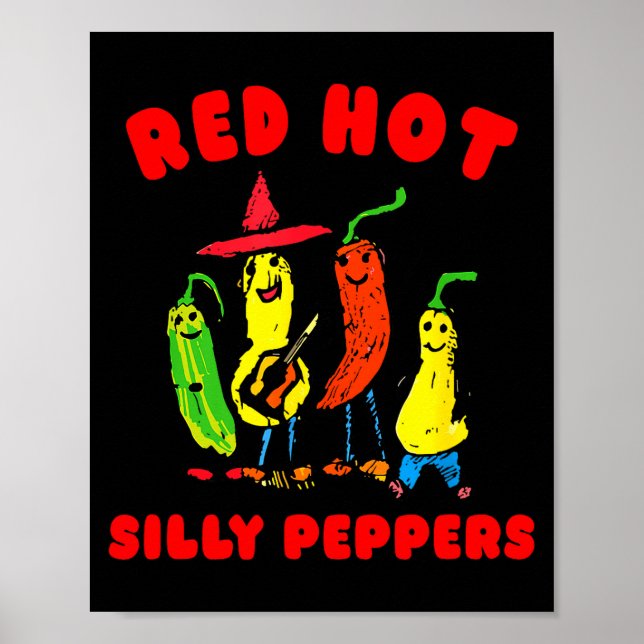 Red Hot Silly Peppers, Funny  Poster (Vorne)