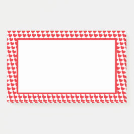 Red Hot Valentine Hearts Post-it Klebezettel
