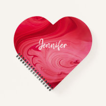 Red Hot Wirbel Personalisiert Notebook