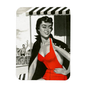 Red Hot Woman Magnet