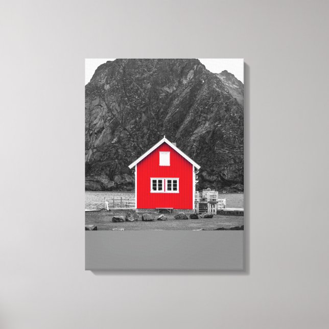 Red House Color Pop Leinwanddruck (Vorderseite)