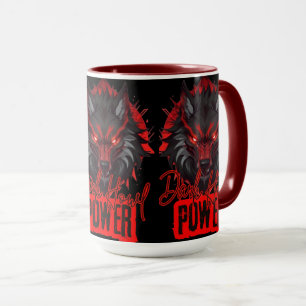 Red Howl Ninja Wolf Dunkle Magie Tasse