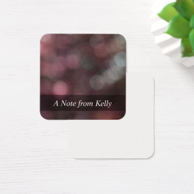 Red-Hued Bokeh Photo Cartes de message d'art Abstr (Bureau)