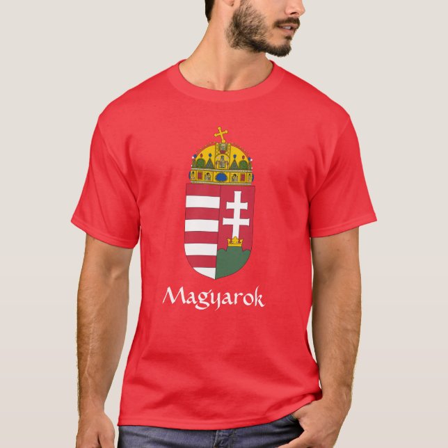 RED Hungary Armoiries Magyarok T-shirt (Devant)