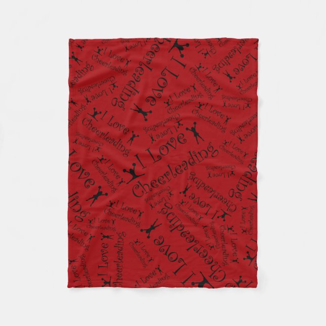Red I Liebe Chefin Fleecedecke (Vorderseite)