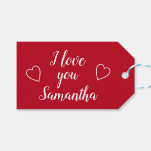 Red I Liebe Ihr Personalisierter Name Geschenkanhänger