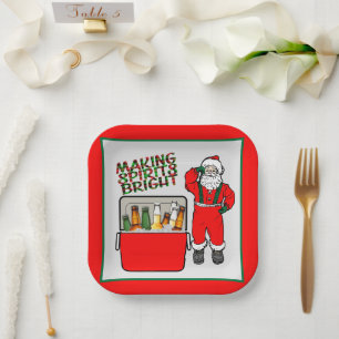 Red Ice Brust mit Bier und Santa Pappteller