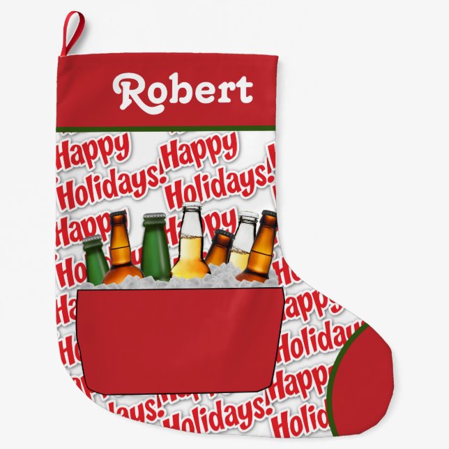 Red Ice Brust mit Bierfreuden Großer Weihnachtsstrumpf (Vorderseite)
