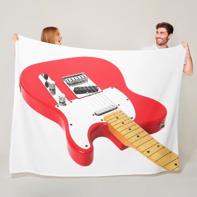 RED ICONIC ELECTRIC GUITAR FLEECEDECKE (Beispiel)