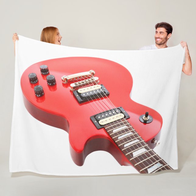 RED ICONIC ELECTRIC GUITAR FLEECEDECKE (Beispiel)