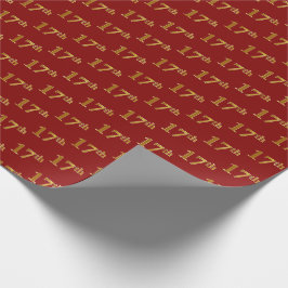 Red, Imitate Gold 17. (siebzehnte) Veranstaltung Geschenkpapier