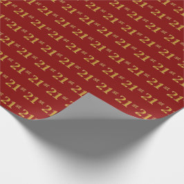 Red, Imitate Gold 21. (21.) Event Geschenkpapier