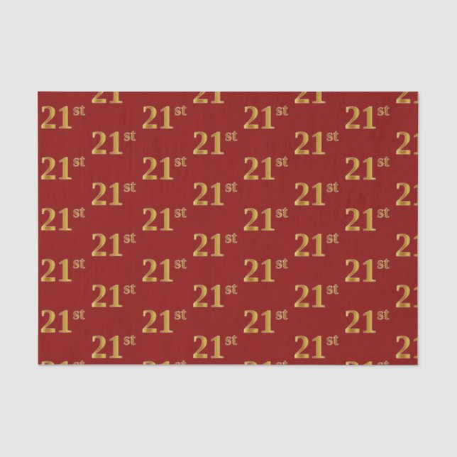 Red, Imitate Gold 21. (21.) Event Seidenpapier (Vorderseite)