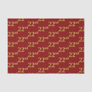 Red, Imitate Gold 22. (22.) Event Seidenpapier