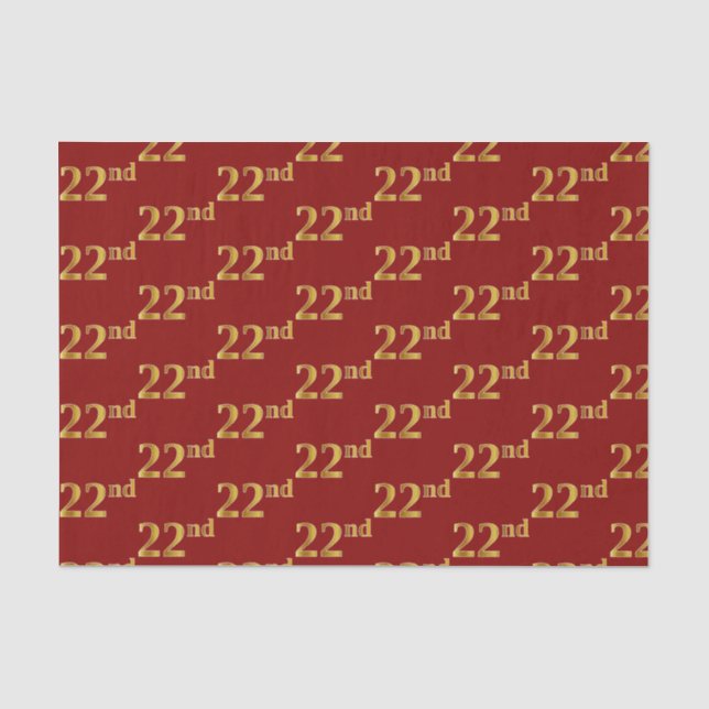 Red, Imitate Gold 22. (22.) Event Seidenpapier (Vorderseite)