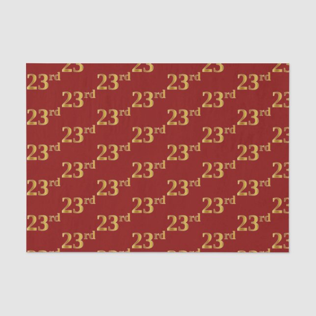Red, Imitate Gold 23. (23.) Event Seidenpapier (Vorderseite)