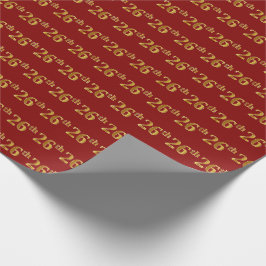 Red, Imitate Gold 26. (26.) Veranstaltung Geschenkpapier