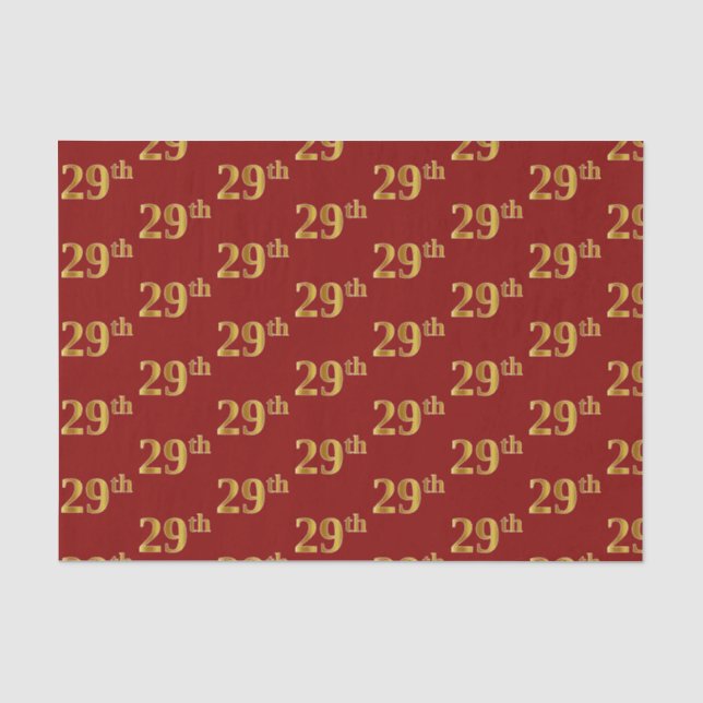 Red, Imitate Gold 29. (29.) Event Seidenpapier (Vorderseite)