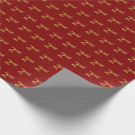Red, Imitate Gold 2. (2.) Veranstaltung Geschenkpapier