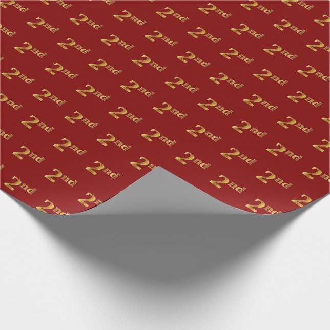 Red, Imitate Gold 2. (2.) Veranstaltung Geschenkpapier (Ecke)