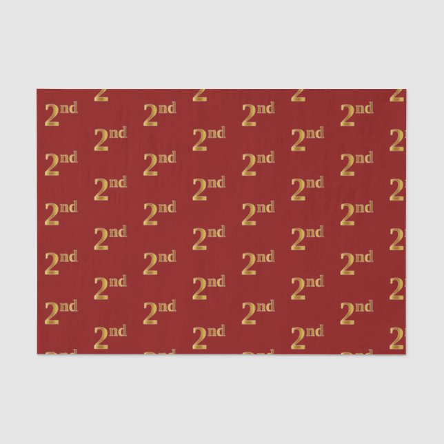 Red, Imitate Gold 2. (Zweiter) Event Tissue Paper Seidenpapier (Vorderseite)