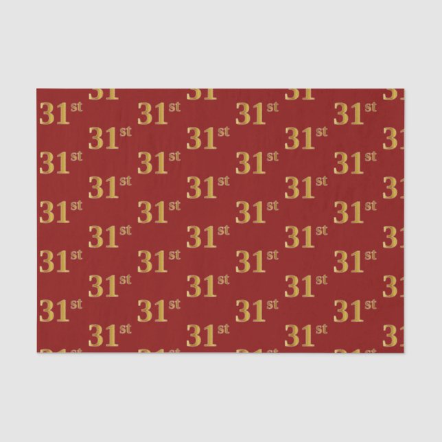 Red, Imitate Gold 31. (31.) Event Seidenpapier (Vorderseite)