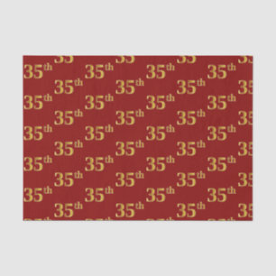 Red, Imitate Gold 35. (35.) Event Seidenpapier