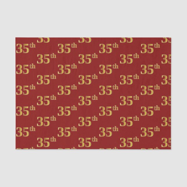 Red, Imitate Gold 35. (35.) Event Seidenpapier (Vorderseite)