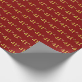 Red, Imitate Gold 41. (41.) Event Geschenkpapier