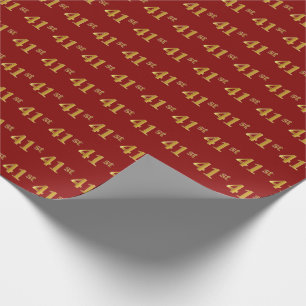 Red, Imitate Gold 41. (41.) Event Geschenkpapier