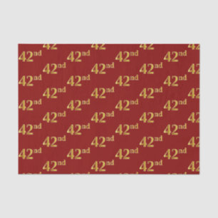 Red, Imitate Gold 42. (42.) Event Seidenpapier