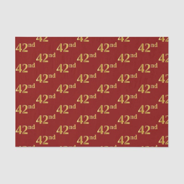 Red, Imitate Gold 42. (42.) Event Seidenpapier (Vorderseite)