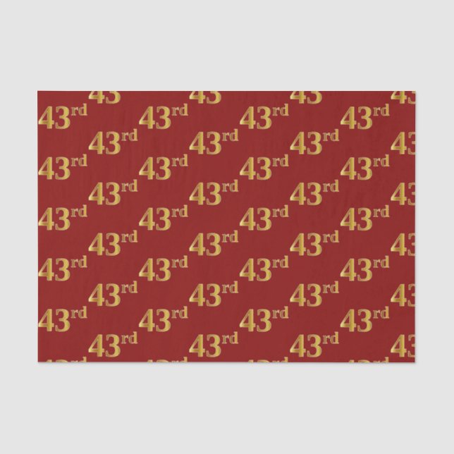 Red, Imitate Gold 43. (43.) Event Seidenpapier (Vorderseite)