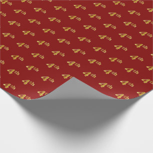 Red, Imitate Gold 4. (4.) Event Geschenkpapier