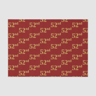 Red, Imitate Gold 52. (52.) Event Seidenpapier