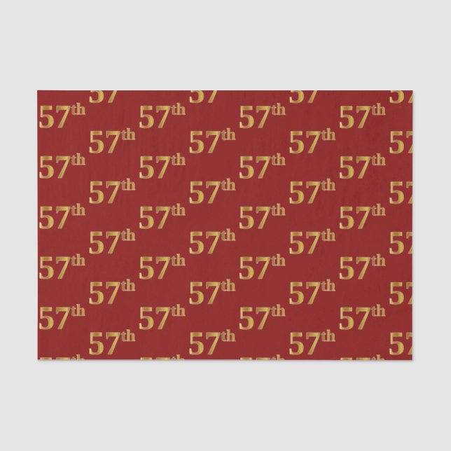 Red, Imitate Gold 57. (Siebenundfünfzigste) Verans Seidenpapier (Vorderseite)
