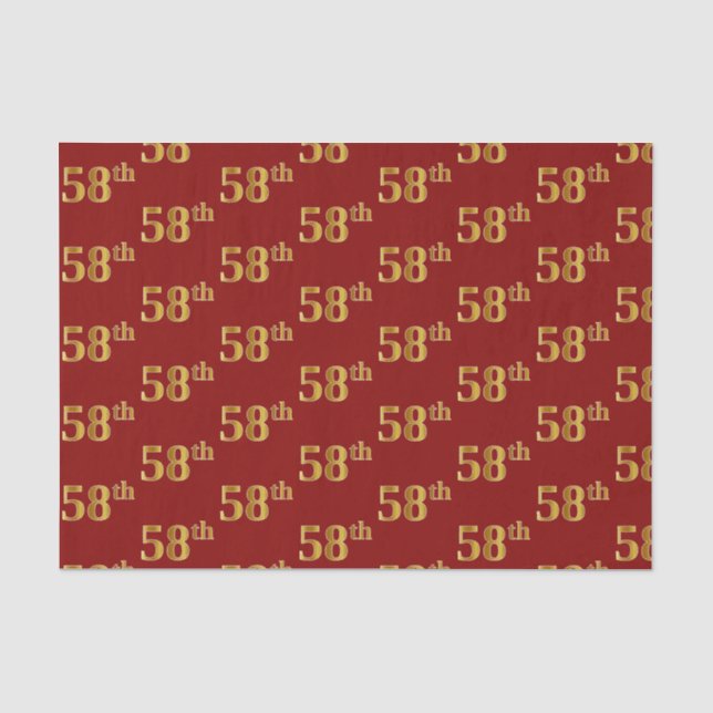 Red, Imitate Gold 58. (Achtundfünfzigste) Veransta Seidenpapier (Vorderseite)