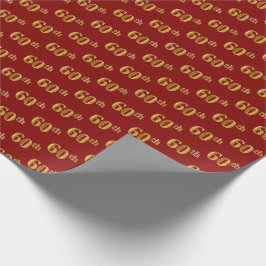 Red, Imitate Gold 60. (Sechzigste) Veranstaltung Geschenkpapier