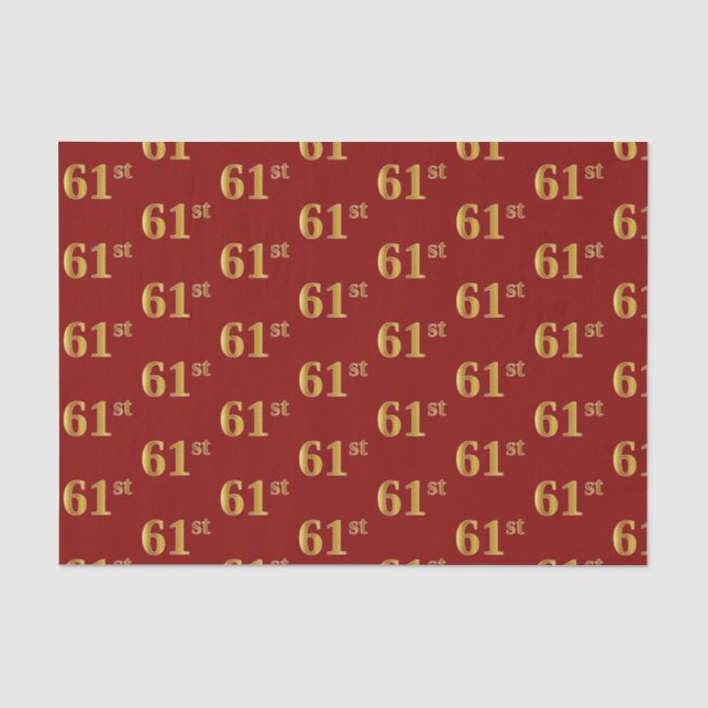 Red, Imitate Gold 61. (61. Seidenpapier (Vorderseite)