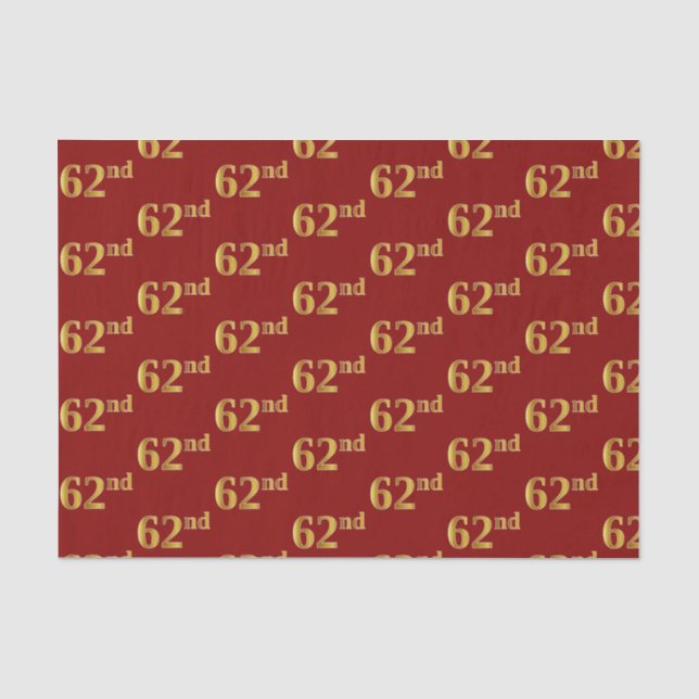 Red, Imitate Gold 62. (62. Seidenpapier (Vorderseite)