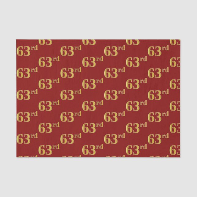 Red, Imitate Gold 63. (63.) Event Seidenpapier (Vorderseite)